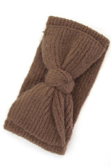Ribbed Knit Bow Headband