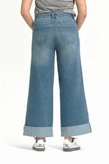 Rolled Cuff Wide Leg Jean