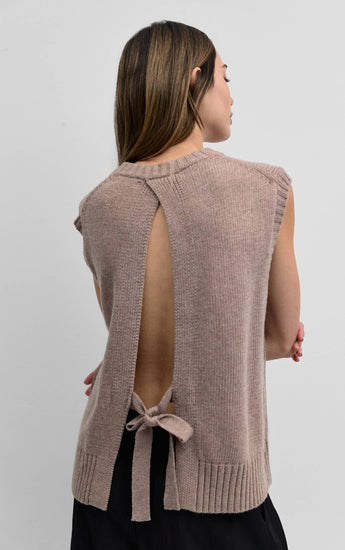 The Merritt Vest | Tie Back Knit Vest