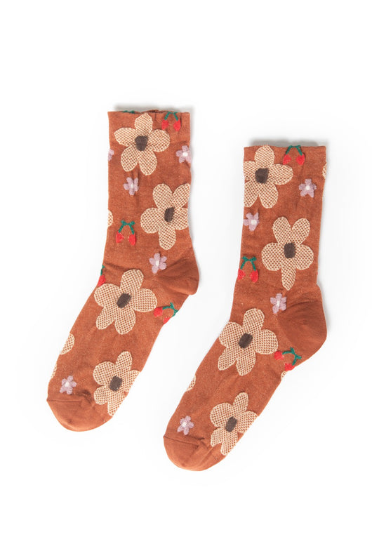Flowers & Cherries Socks