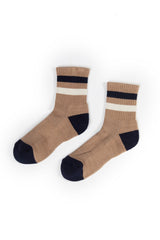 Stripe Ribbed Crew Socks