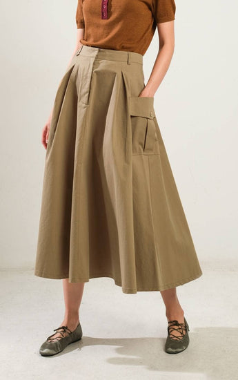 Full Midi Skirt with Pockets