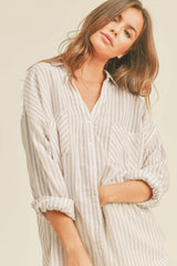 Striped Button Down Shirt