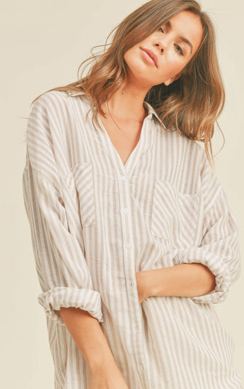 Striped Button Down Shirt