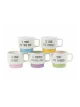 Set of Five Days of the Week Cups
