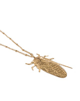 Brass Cicada Necklace - 30"