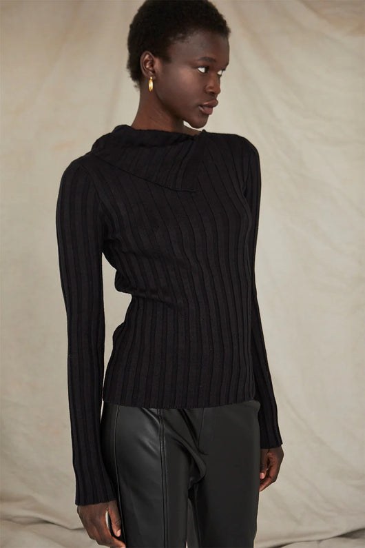 Raven Ribbed Sweater Top