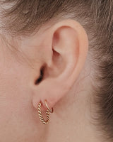 Elam Twist Double Hoop Earrings