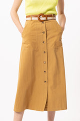 Pinar Woven Button Down Skirt