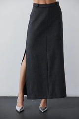 Cecy Wool Blend Maxi Skirt