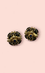 Cat's Eye Stone Bee Studs