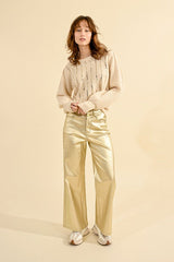 Coated Gold Pants