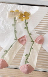 Floral Sheer Socks