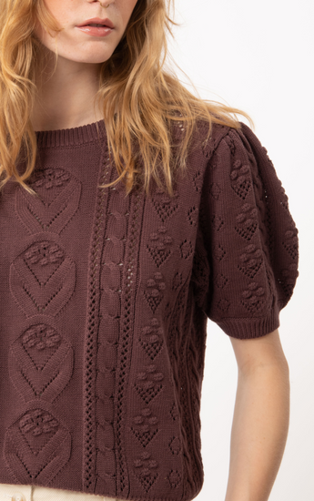 Clare Knit Short Sleeve Sweater