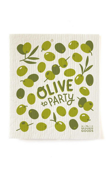 Olive To Party Sponge Cloth