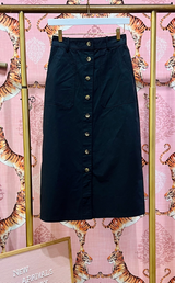 Pinar Woven Button Down Skirt
