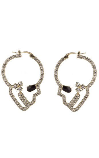 Golden Skull Dangle Earrings