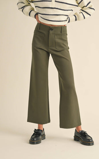 Olive Ponte Pants