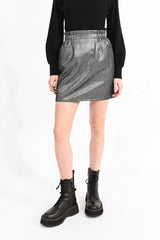 Iridescent Herringbone Mini Skirt