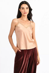 Satin Camisole With Lace