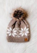Snowflake Pom Hat