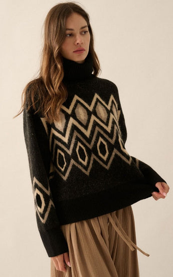 Geo Print Sweater