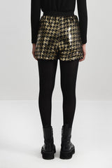 Houndstooth Sequin Shorts