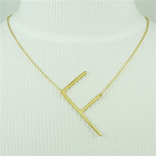 Custom Name Sideways Initial Necklace – Blush Velvet Boutique