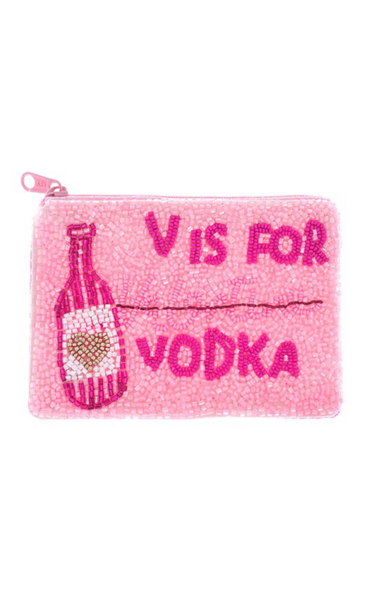 Beaded Coin Purse - V Is For Vodka