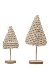 Cotton Crochet Trees, Set of 2