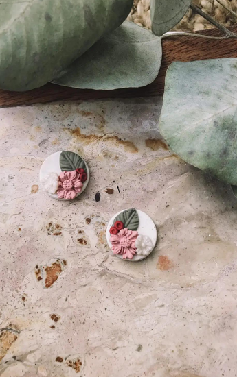 Kayleigh Polymer Clay Floral Studs