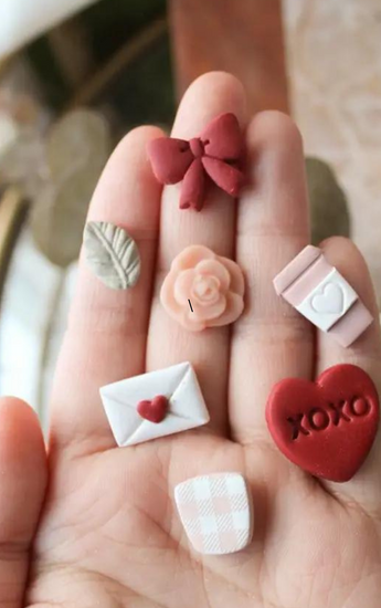 Valentine Polymer Clay Stud Earrings Collection