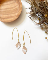 Clay Diamond Gold Hook Dangle Earrings