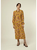 Kamela Woven Floral Print Long Dress